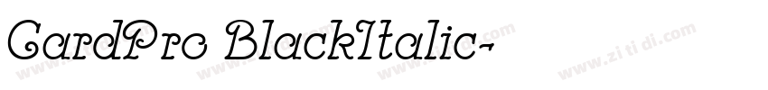 CardPro BlackItalic字体转换